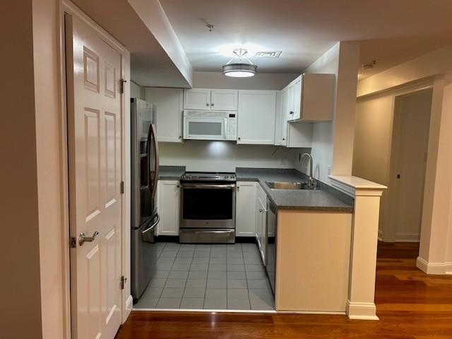 Kitchen with stainless steel appliances